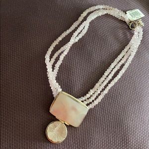 Mikalas Design inc. Pink necklace with 2in pndt